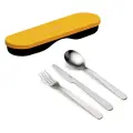 Набор столовых приборов в футляре On The Go, оранжевый, 3 шт.