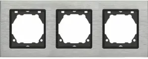 Рамка 3-я из алюминия серебристая Vesta-Electric Exclusive Silver Metallic