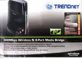 Точка доступа (Мост) TRENDnet AP, Bridge-Point to Point,4UTP 100Mbps, 802.11b/g/n, 300Mbps