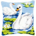 PN-0144079 Набор для вышивания крестом (подушка) Vervaco Лебеди, 40х40, вышивка крестом.