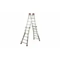 Лестница-стремянка шарнирная телескопическая PEPPina Gigantissima, 4х6 перекладин, GIERRE (Италия), арт. AL060