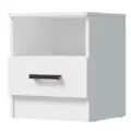 Тумба прикроватная напольная Эко, ширина 40 см, цвет белый гладкий