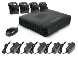 Проводной комплект наблюдения для гаража - 4 FullHD камеры: KDM 411-AF2 и SKY-2604-5M - видеонаблюдение через интернет