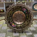 Тарелка Персидский базар Ташир, ручная работа, медь, диаметр 24 см