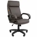 Кресло руководителя Chairman 794LT Россия чер. пласт экокожа коричневая