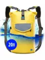 Гермомешок Luckroute, водонепроницаемый, туристический, желтый, 20л