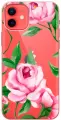 Силиконовый чехол на Apple iPhone 12 / 12 Pro / Эпл Айфон 12 / 12 Про с рисунком Amazing Peonies