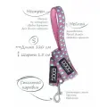 Поводок для собак DOOG Luna, розовый с каплями, 120х1.5см (Австралия)