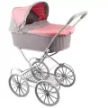 Большая коляска люлька для кукол до 55 см, металлическая, складная