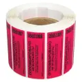 Пломба наклейка 66/22, цвет красный, 1000 шт./рул.