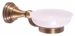 Мыльница фаянсовая с настенным держателем, цвет бронза, RAV-SLEZAK, MKA0300SM