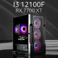 AIR Черный Intel Core i3 12100f, RX 7700 XT 12GB, DDR4 16GB, SSD 2000GB Игровой компьютер