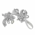 Сутажная застежка для одежды № 3, 9 см, 5 шт, полиэстер, Айрис (серебро)