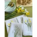 Салфетки с вышивкой Весенние цветы, лён 40х40 см, 4 шт