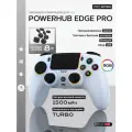 Джойстик PS5, геймпад для Sony PlayStation 5 с RGB-подсветкой и тачпадом белый POWERHUB