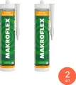 Герметик силиконовый Makroflex / Макрофлекс AX104 универсальный, белый, 290мл / строительство и ремонт (комплект из 2 шт)