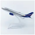 Модель самолета металлическая Airbus А330 Aeroflot, 16 см, на подставке