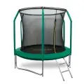 Батут Trampoline Big 8 ft (2,4 м) с внутренней сеткой и кольцом сверху TP-0803 (Зеленый)
