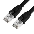 Интернет-кабель 50м GCR PROF LSZH S/FTP cat.8 25 Гбит/с RJ45 LAN high speed контакты 24K GOLD (GCR-LNC800) черный