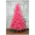 Новогодняя искусственная елка Искристая 240 см, розовая, мягкая хвоя, ЕлкиТорг (151240)