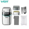 VGR Триммер для волос Профессиональный бритва мужская электрическая электробритва Бритва Беспроводной Бритвы Портативный Возвратно-поступательный Бритва Сеточные Бритвы Электрический Триммер для бороды Мужской V-350, Silver without box