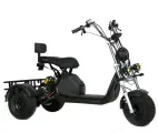Электроскутер Ikingi X1 Pro Trike 1000W 48V/20Ah R6 колеса, чёрный