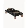 Миски Batten Decor, для кошек и собак, двойная, на подставке, черная, 300мл