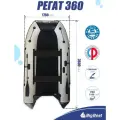 Надувная, под мотор, килевая лодка из ПВХ для рыбалки Regat (Регат) 360 НДНД
