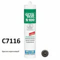 Профессиональный универсальный силиконовый герметик OTTOSEAL S100 PREMIUM С7116 (красно-коричневый), 300мл