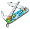 Набор для детей VICTORINOX Дельфин: перочинный нож 84 мм, шнурок на шею, книга-раскраска, голубой