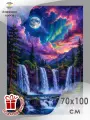 Алмазная мозаика Водопад 70х100 без подрамника