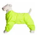 Дождевик-комбинезон для американского стаффордширского терьера кобеля, повышенной прочности, цвет лимонный