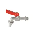 Кран шаровый для шланга VALTEC VT.051.N муфтовый (НР/НР), латунь,  с накидной гайкой  для бытовой техники 14 см Ду 20 (3/4) муфтовый (НР/НР) стальной