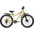 Велосипед женский SITIS LUNA 7SP HD 27,5 (2025) Yellow-Сrimson-Black, алюминиевая рама, 7 скоростей, механический тормоз