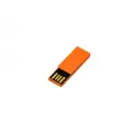 Пластиковая флешка зажим скрепка для нанесения логотипа (128 GB USB 2.0 Оранжевый/Orange p_clip01)