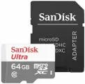 Карта памяти SanDisk microSDXC Ultra Class 10 UHS-I U1 (100/10MB/s) 64GB + ADP (SDSQUNR-064G-GN3MA)