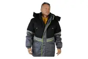 Уралспецзащита Куртка мужская утепленная Северная широта черный/серый 52-54/170-176 з43-ку-сер-52-170