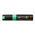 Маркер POSCA PC-8K, флуоресцентно-зелёный, до 8.0 мм, скошенный наконечник