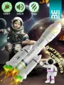 Космический корабль WiMi, ракета со светом, звуком и паром, фигурка космонавта в наборе