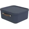 Ящик Rotho Maloja для хранения вещей, пластиковый с крышкой и ручкой, темно-синий, 20 л (1055006250)