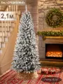 Елка искусственная новогодняя заснеженная ПВХ 210 см, высокая ель для помещений, Поезд Ёлок