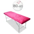 Чехол для кушетки и массажного стола, велюр, 180x60 см, фуксия