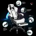 Кресло компьютерное игровое IMBA, геймерское эргономичное, экокожа, до 120кг, с подставкой