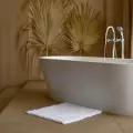 Коврик для ванной 60x60 см махровый противоскользящий La Maison de Domitille Plaza White. Белый. 100% хлопок.