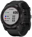 Часы Garmin Fenix 7 Sapphire Solar титановый черный DLC с черным ремешком, 010-02540-35