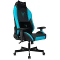 Кресло игровое Knight Neon черный/голубой соты эко. кожа с подголов. крестовина металл