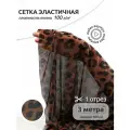 Сетка эластичная арт. TBY. SZ025816 100г/м² принт Ягуар ш.160см, уп.3м