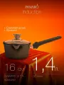 Ковш 1.4 л. с крышкой и съемной ручкой Panairo Raitens induction, индукция