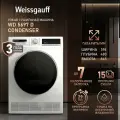 Сушильная машина Weissgauff WD 5697 D Condenser, 15 программ, Подсветка барабана, Возможность установки в колонну.