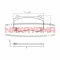 Колодки тормозные дисковые передние Jeep Grand Cherokee III, Chrysler 300 C 05-12 Nakayama HP8755NY